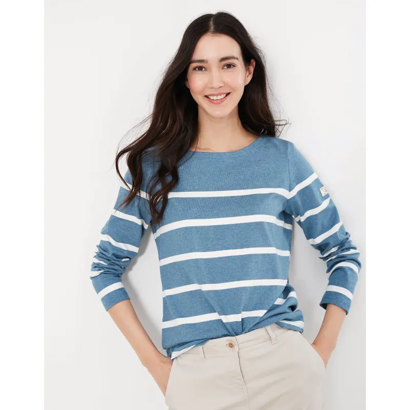 Joules Long Sleeve Jersey Top - Engineered Salt Stripe-1